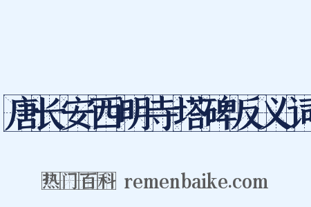 唐长安西明寺塔碑反义词是什么意思的图片